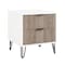 Manhattan Comfort DUMBO 2.0 Nightstand in White and Rustic Grey, 2PK 2-NS002-WG - alternate 7